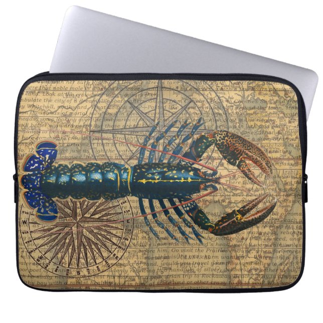 Housse Pour Ordinateur Portable Homard Coquillages Fruits de mer Maine Classique O (Devant)