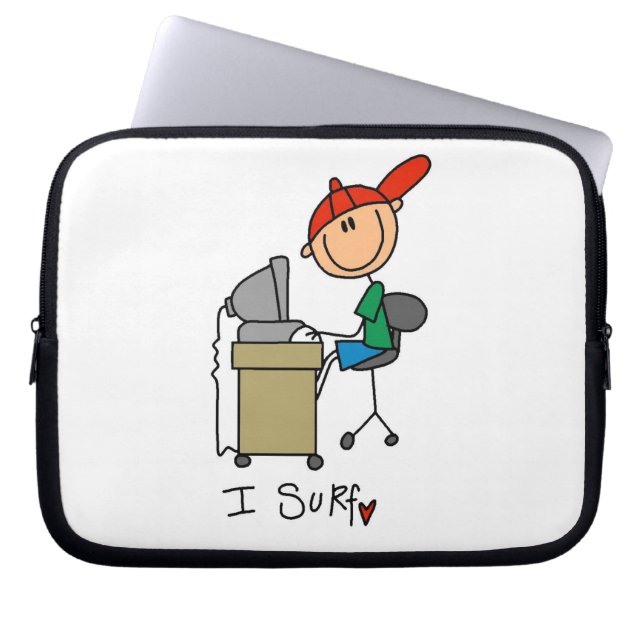 Housse Pour Ordinateur Portable Homme Stick Figure Navigateur Web (Devant)