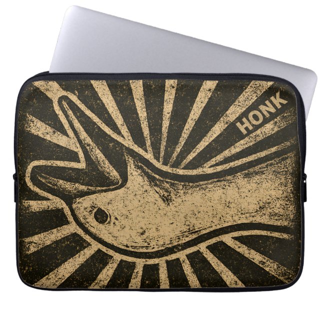 Housse Pour Ordinateur Portable Honk Goose Funny Duck Chicken Mème (Devant)