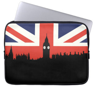 Housse Pour Ordinateur Portable Horizon de Londres le drapeau britannique
