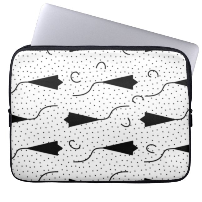 Housse Pour Ordinateur Portable Horizontal, Quill Grey Electronics Bag (Devant)