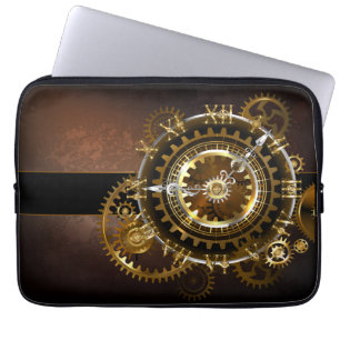 Housse Pour Ordinateur Portable Horloge Steampunk avec des engrenages anciens