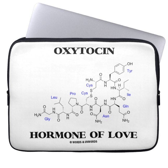 Housse Pour Ordinateur Portable Hormone d'oxytocine de l'amour (chimie) (Devant)