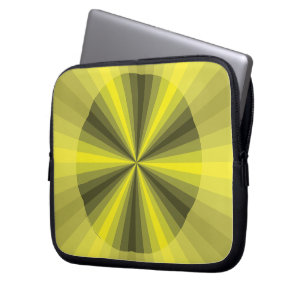 Housse Pour Ordinateur Portable Housse de Ordinateur Portable Jaune Illusion d'Opt