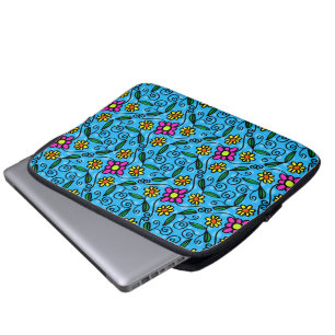 Housse Pour Ordinateur Portable Housse d'ordinateur portable à motif floral abstra