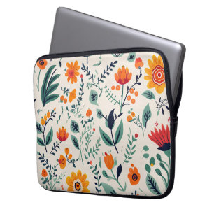 Housse Pour Ordinateur Portable Housse d'ordinateur portable à motif floral avec o