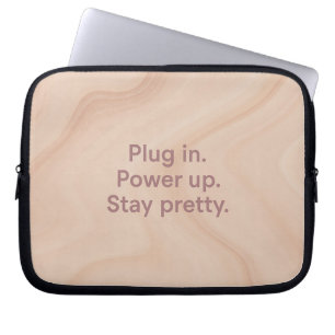 Housse Pour Ordinateur Portable Housse d'ordinateur portable Blush & sand Plug In