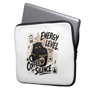 Housse Pour Ordinateur Portable Housse d'ordinateur portable Chat Noir Drôle Intro