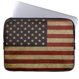 Housse Pour Ordinateur Portable Housse d'ordinateur portable Drapeau Américain Vin