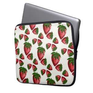Housse Pour Ordinateur Portable Housse d'ordinateur portable fraise dessinée à la 
