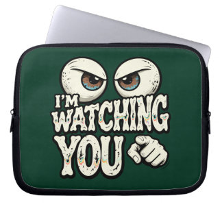 Housse Pour Ordinateur Portable Housse d'ordinateur portable "JE VOUS REGARDE" rét