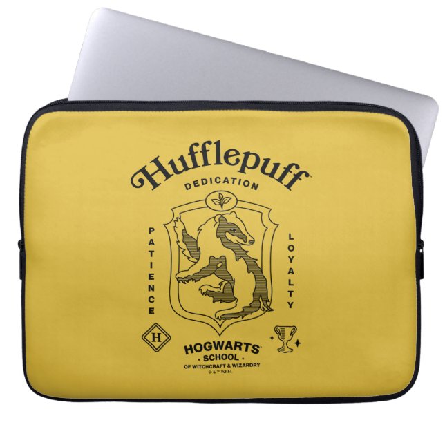 Housse Pour Ordinateur Portable HUFFLEPUFF™ Dedication Patience Loyalty Crest (Devant)