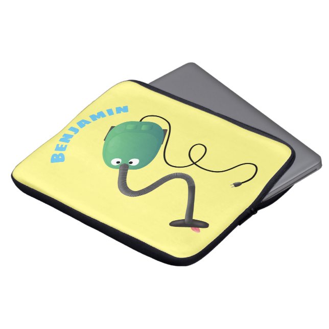 Housse Pour Ordinateur Portable Humour de dessin animé de l'aspirateur mignon (Devant haut)