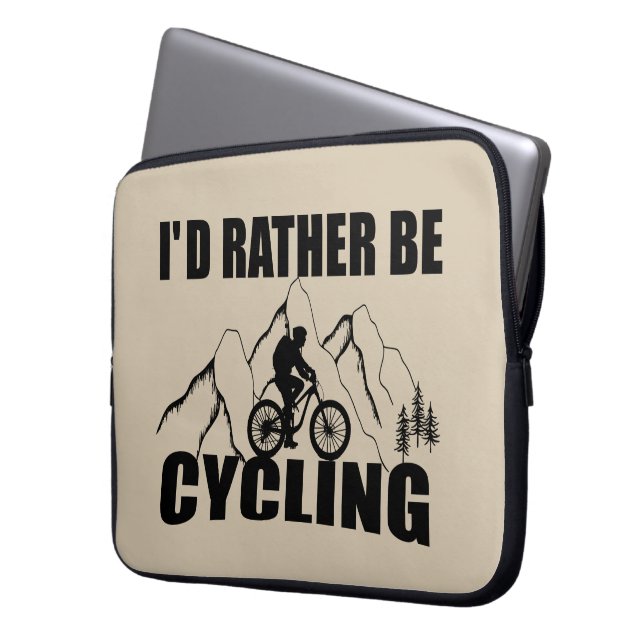 Housse Pour Ordinateur Portable Humour VTT - Cyclisme Drôle (devant gauche)