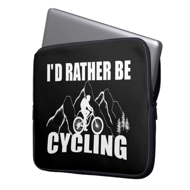 Housse Pour Ordinateur Portable Humour VTT - Cyclisme Drôle (devant gauche)