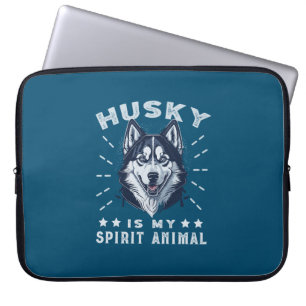 Housse Pour Ordinateur Portable Husky Est Mon Esprit Animal Majestic Husky Chien