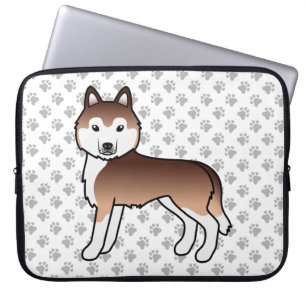 Housse Pour Ordinateur Portable Husky Sibérien Copper Chien de Dessin Animé Mignon
