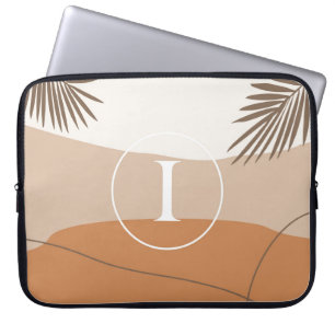 Housse Pour Ordinateur Portable I - Lettre Monogramme initiale I Conception abstra
