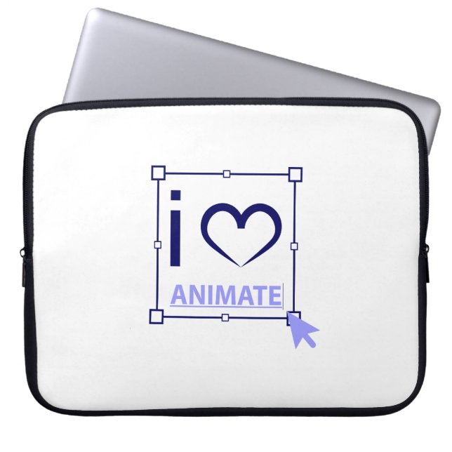 Housse Pour Ordinateur Portable I Love Animate (Devant)