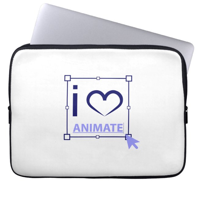 Housse Pour Ordinateur Portable I Love Animate (Devant)
