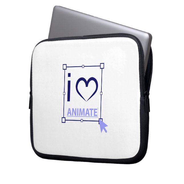Housse Pour Ordinateur Portable I Love Animate (devant gauche)