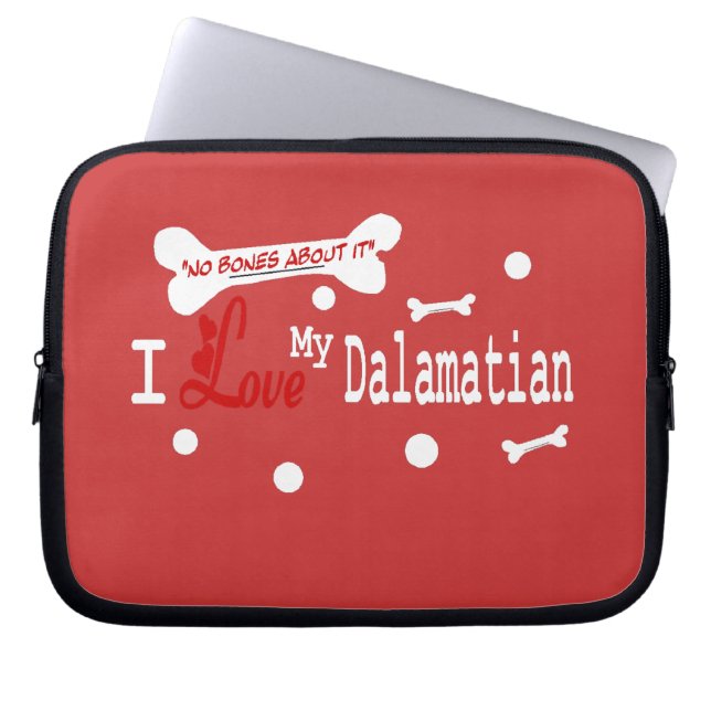 Housse Pour Ordinateur Portable I Love My Dalmatian (Devant)