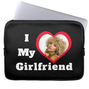 Housse Pour Ordinateur Portable I Love My Girlfriend Base Photo personnalisée