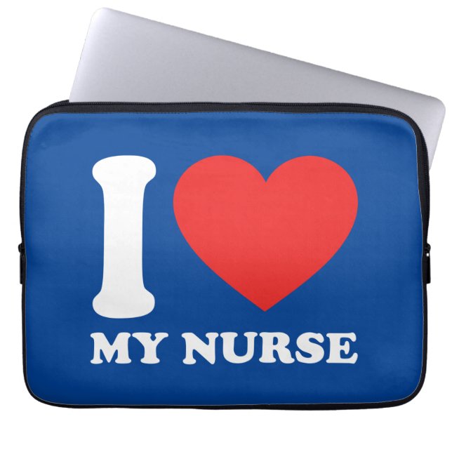 Housse Pour Ordinateur Portable I Love My Nurse (Devant)