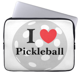 Housse Pour Ordinateur Portable "I Love Pickleball"