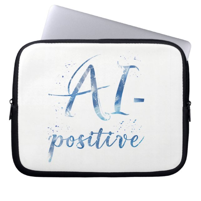 Housse Pour Ordinateur Portable IA-Positive Text Art (Devant)