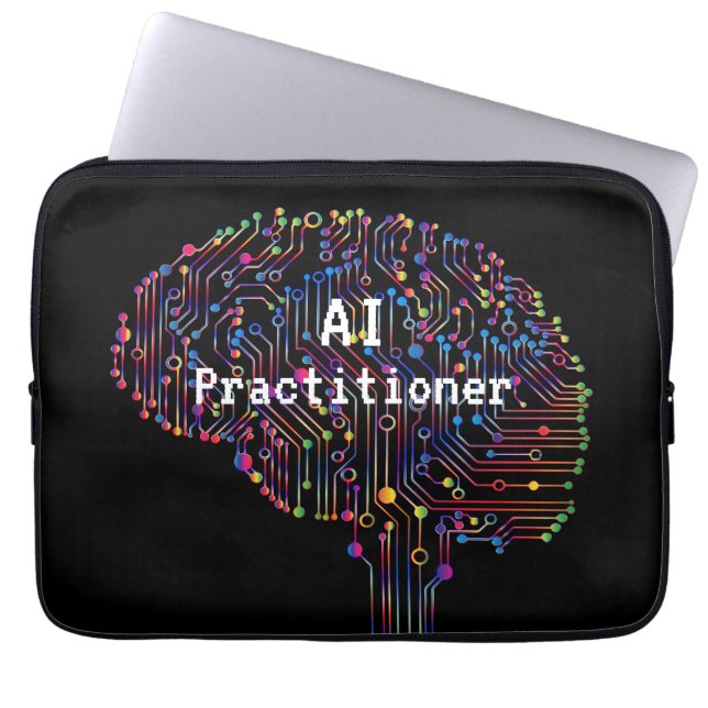 Housse Pour Ordinateur Portable IA Praticien de l'intelligence artificielle (Devant)