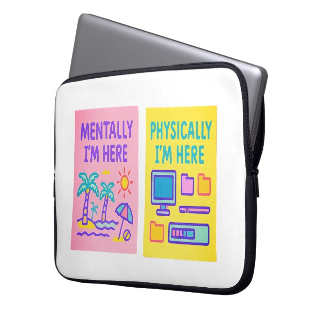 Housse Pour Ordinateur Portable Ici, physiquement (devant gauche)