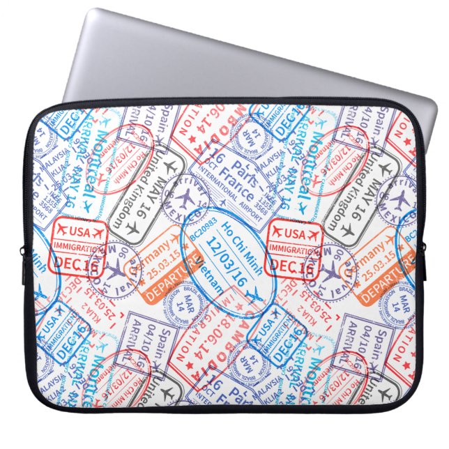 Housse Pour Ordinateur Portable Icône de voyage (Devant)