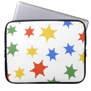 Housse Pour Ordinateur Portable Icône shérif Hexagram de couleur isolé patte trans
