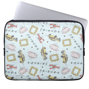 Housse Pour Ordinateur Portable Icônes d'aquarelle AMIS™ Motif