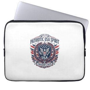 Housse Pour Ordinateur Portable Icônes et symboles du bouclier de liberté patrioti