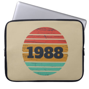 Housse Pour Ordinateur Portable Idée cadeau d'anniversaire vintage personnalisé