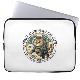 Housse Pour Ordinateur Portable Idée cadeau papa chat astronaute spatial - Astrona