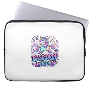 Housse Pour Ordinateur Portable Idée de cadeau licorne basse chute Typographie de