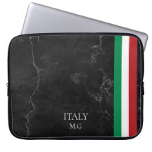 Identity Tech Custom Black Marble Laptop Sleeve