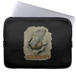 Housse Pour Ordinateur Portable Iguana Party, Drôle Je Veux Faire La Fête, Iguana