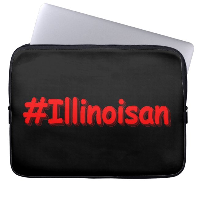 Housse Pour Ordinateur Portable "#Illinoisan " Joli design. Commandez dès maintena (Devant)