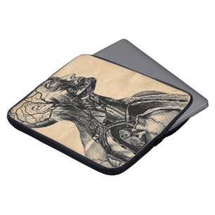 Housse Pour Ordinateur Portable Illustration anatomique vintage du corps supérieu