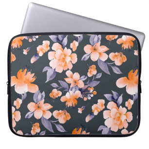 Housse Pour Ordinateur Portable Illustration arrière - plan sans couture de fleur