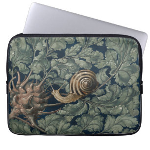 Housse Pour Ordinateur Portable Illustration Art Nouveau Vintage Escargot Botaniqu
