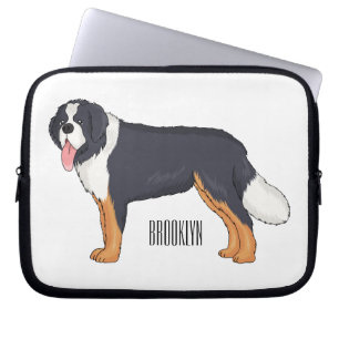 Housse Pour Ordinateur Portable Illustration bernoise d'un chien de montagne