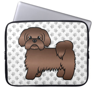 Housse Pour Ordinateur Portable Illustration Brown Chih Tzu Cute Cartoon Chien