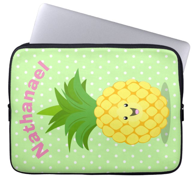 Housse Pour Ordinateur Portable Illustration d'ananas mignon (Devant)