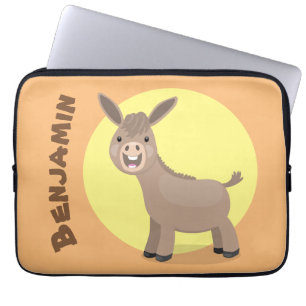Housse Pour Ordinateur Portable Illustration d'âne miniature joyeux