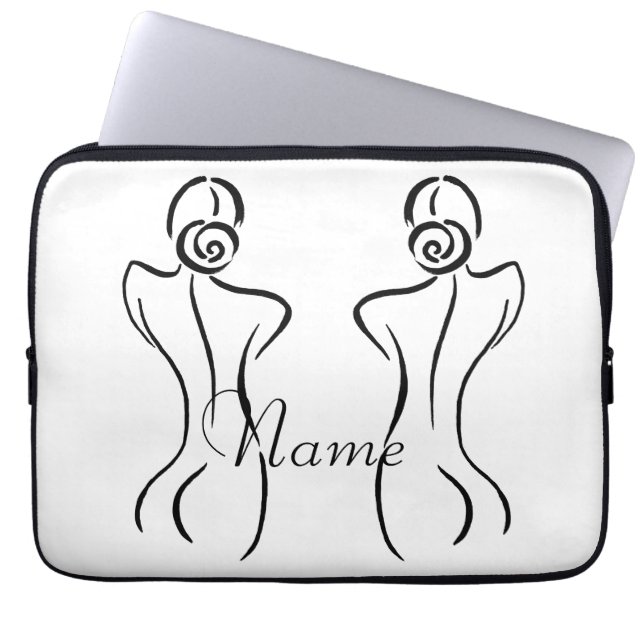 Housse Pour Ordinateur Portable Illustration d'art féminin Thunder_Cove (Devant)